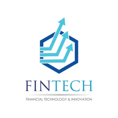 Fintech ve dijital finans teknolojileri için modern logo tasarımı