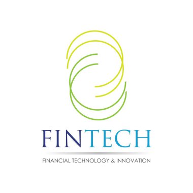 Fintech ve dijital finans teknolojileri için modern logo tasarımı