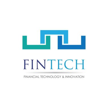 Fintech ve dijital finans teknolojileri için modern logo tasarımı