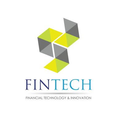 Fintech ve dijital finans teknolojileri için modern logo tasarımı