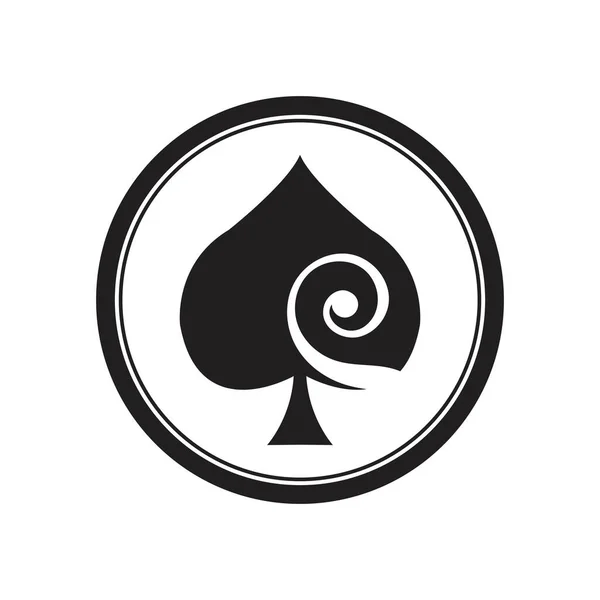 Ace Pique Logo Vectoriel Illustration Modèle Conception — Image vectorielle