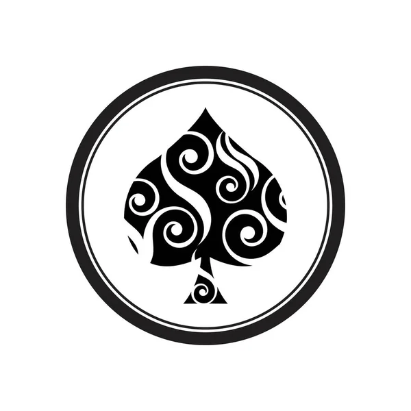 Ace Spades Logo Vector Illustration Design Template — Stock Vector