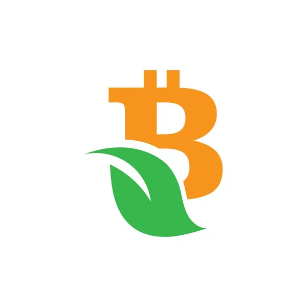 Ilustração Vetorial Bitcoin Criptomoeda Logotipo Design — Vetor de Stock