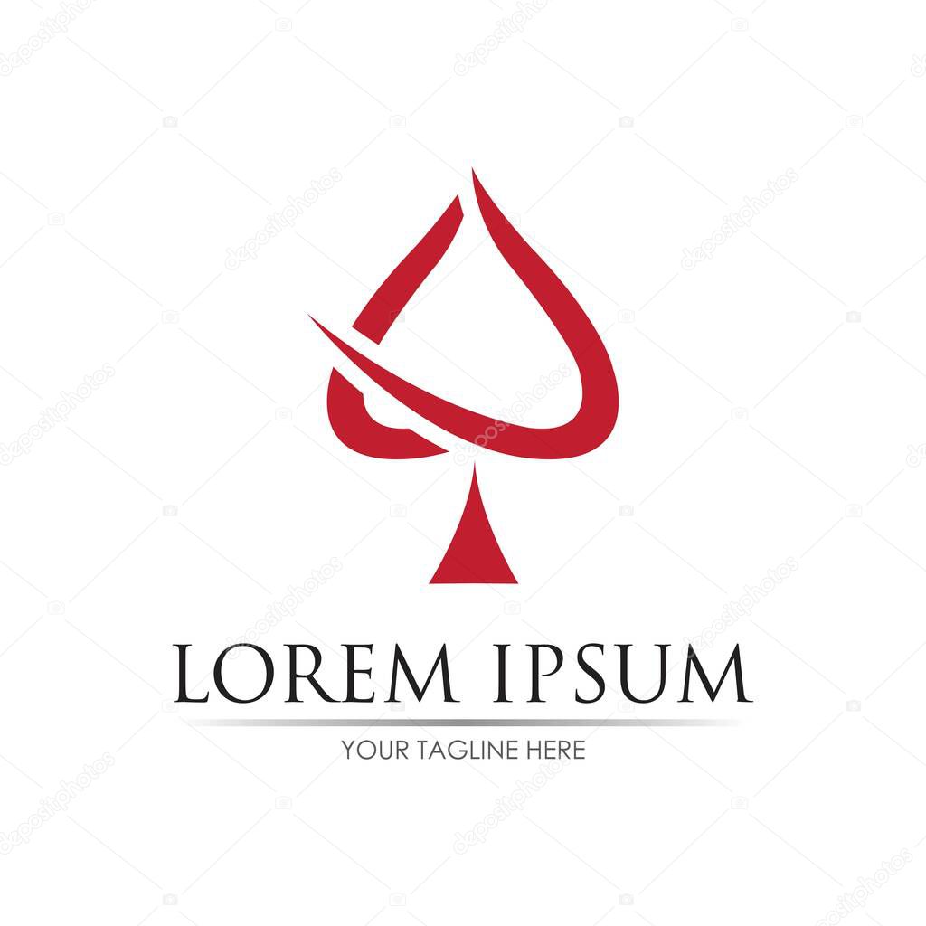 Ace logo vector illustration design template