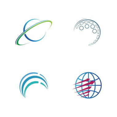yaratıcı küresel vektör logosu çizim tasarım şablonu