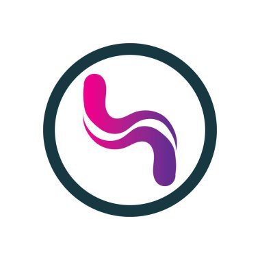 H harfi logo ikonu vektör tasarım şablonu elementleri