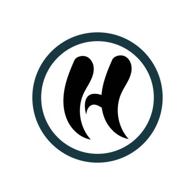 H harfi logo ikonu vektör tasarım şablonu elementleri