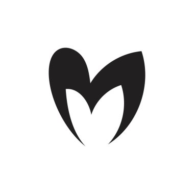 M harfi şirket birleşik vektör logo tasarım şablonu