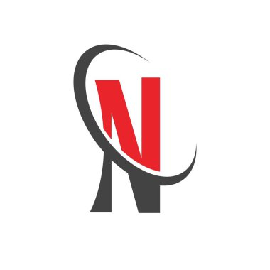 Harf N İş Kurumsal Birlik Vektörü logosu tasarım şablonu
