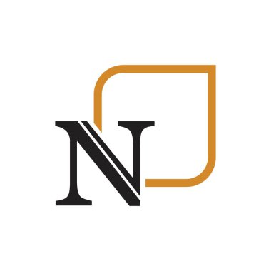 Harf N İş Kurumsal Birlik Vektörü logosu tasarım şablonu