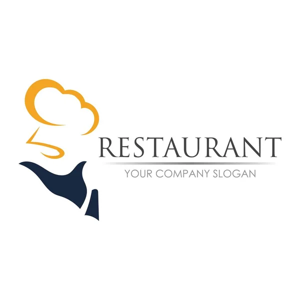 Restaurante Logo Vector Ilustración Diseño Plantilla — Vector de stock