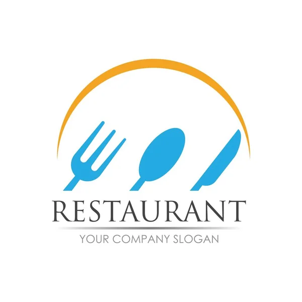 Restaurante Logo Vector Ilustración Diseño Plantilla — Vector de stock