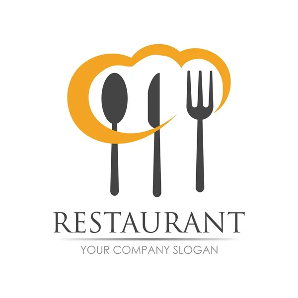 Restaurante Logo Vector Ilustración Diseño Plantilla — Vector de stock