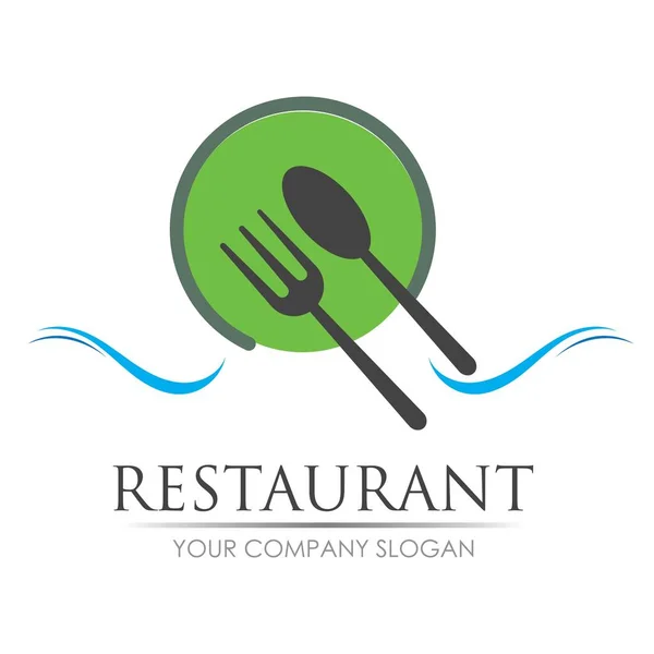 Restaurant Logo Vector Illustration Design Template — Stock Vector