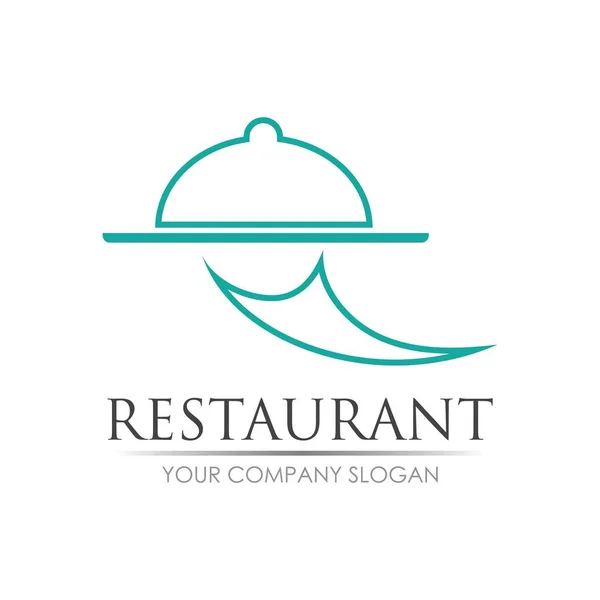 Restaurante Logo Vector Ilustración Diseño Plantilla — Vector de stock