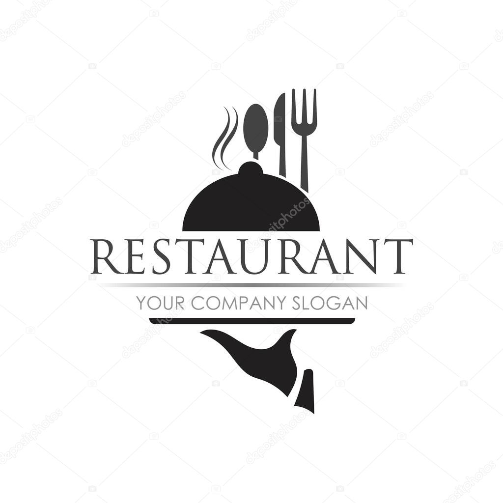 Restaurant logo vector illustration design template