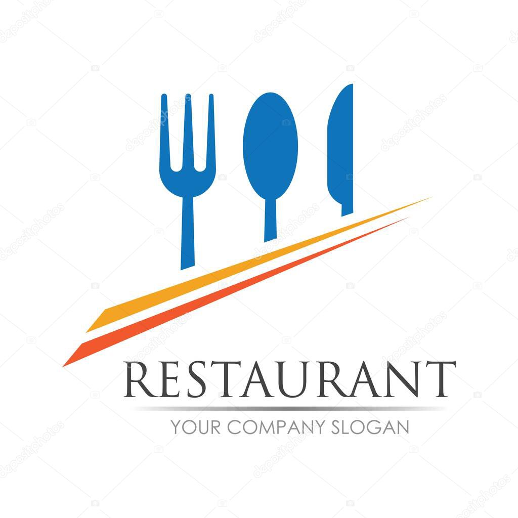 Restaurant logo vector illustration design template
