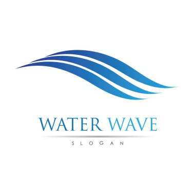 Su dalgası logo vektör çizimi tasarımı