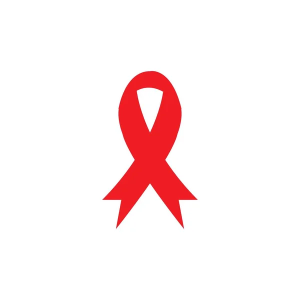 Rode Lint Aids Hiv Pictogram Illustratie Woord Aids Dag Aids — Stockvector