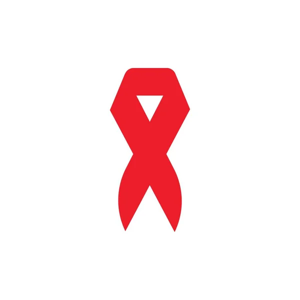 Rode Lint Aids Hiv Pictogram Illustratie Woord Aids Dag Aids — Stockvector