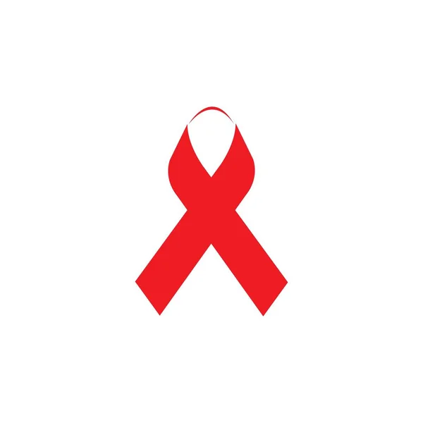 Rode Lint Aids Hiv Pictogram Illustratie Woord Aids Dag Aids — Stockvector