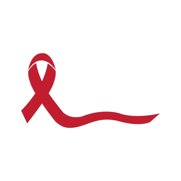 Rött Band Aids Hiv Ikon Illustration Ord Aids Dag Aids — Stock vektor