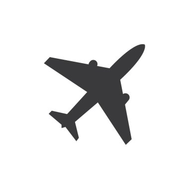 Uçak logosu Şablon vektör çizim simgesi dekoru