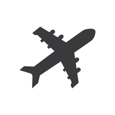 Uçak logosu Şablon vektör çizim simgesi dekoru