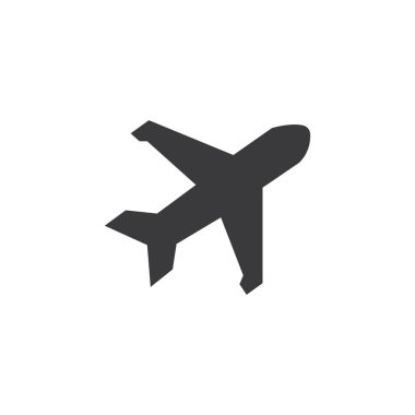 Uçak logosu Şablon vektör çizim simgesi dekoru