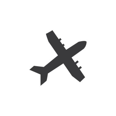 Uçak logosu Şablon vektör çizim simgesi dekoru