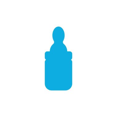 Meme ucu logosu resimli bebek şişesi tasarım şablonu