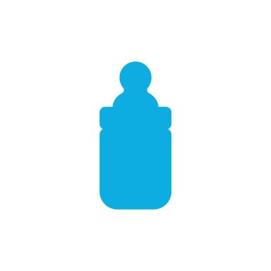 Meme ucu logosu resimli bebek şişesi tasarım şablonu