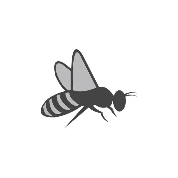 Illustration Icône Vectorielle Logo Abeille — Image vectorielle