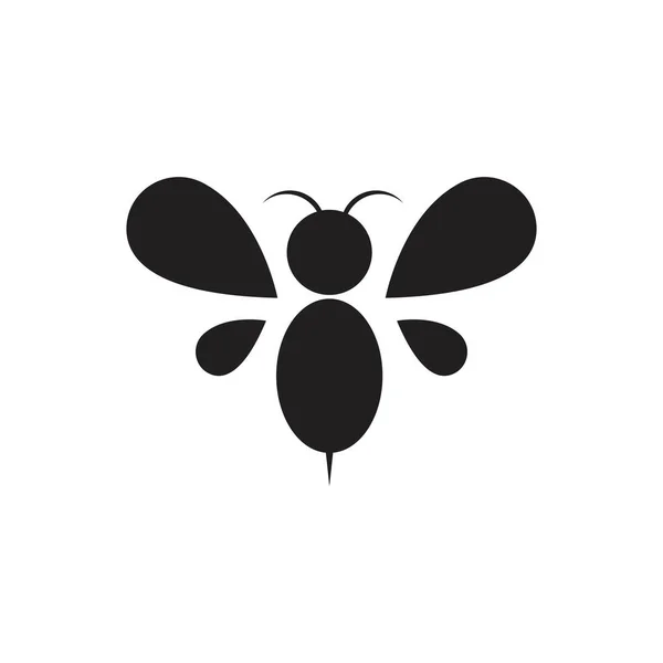 Illustration Icône Vectorielle Logo Abeille — Image vectorielle