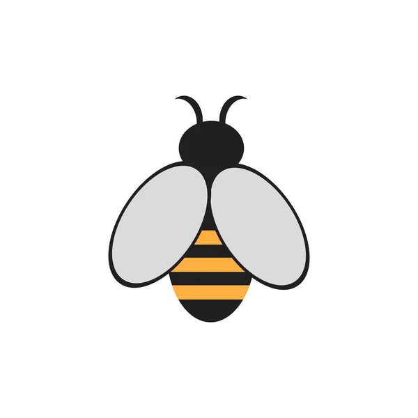 Bee Logo Vector Icon Illustration — Stock Vector