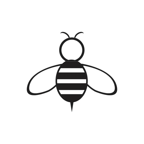 Illustration Icône Vectorielle Logo Abeille — Image vectorielle