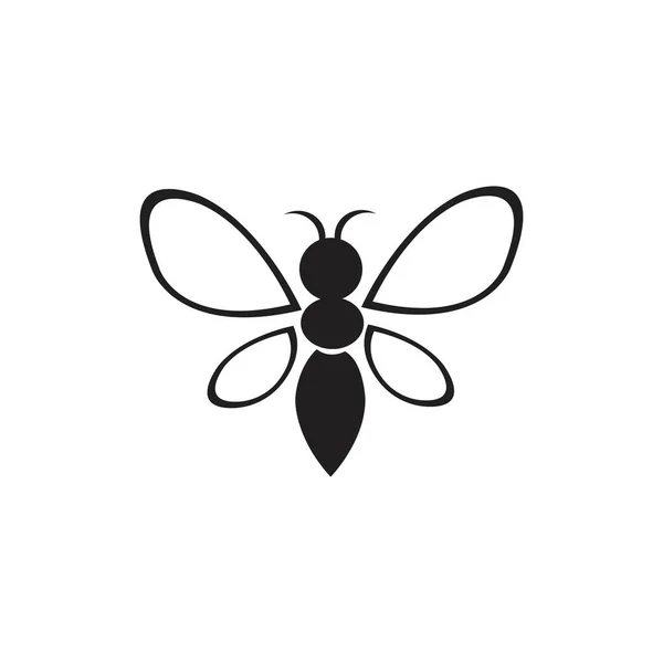 Векторная Иллюстрация Логотипа Пчелы — стоковый вектор