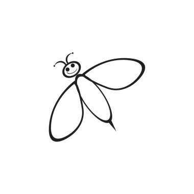 Arı logo vektör illüstrasyonu