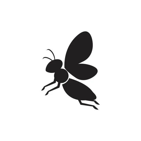 Illustration Icône Vectorielle Logo Abeille — Image vectorielle