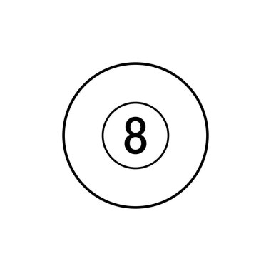 Bilardo logosu vektör simgesi tasarımı - Vecto