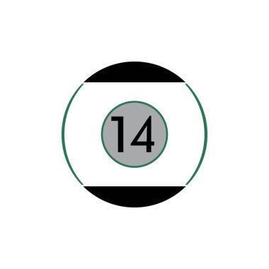 Bilardo logosu vektör simgesi tasarımı - Vecto