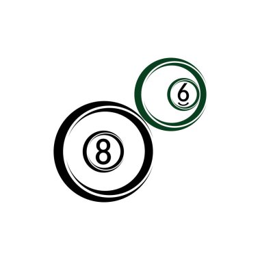 Bilardo logosu vektör simgesi tasarımı - Vecto