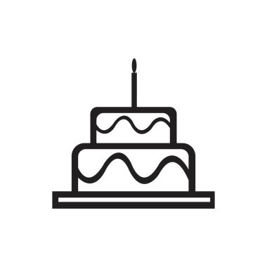 doğum günü pastası ikonu vektör tasarım şablonu