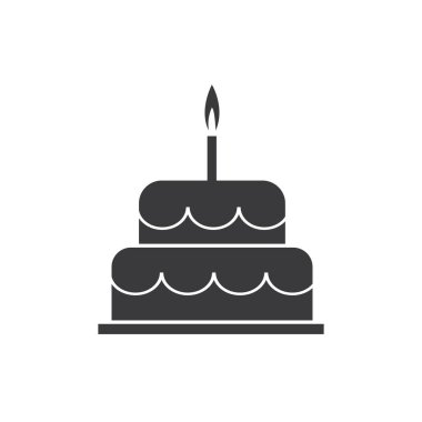 doğum günü pastası ikonu vektör tasarım şablonu