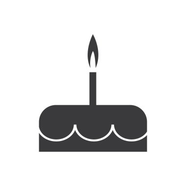 doğum günü pastası ikonu vektör tasarım şablonu