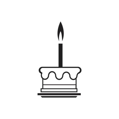 doğum günü pastası ikonu vektör tasarım şablonu