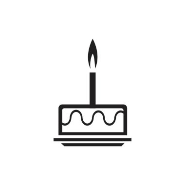 doğum günü pastası ikonu vektör tasarım şablonu