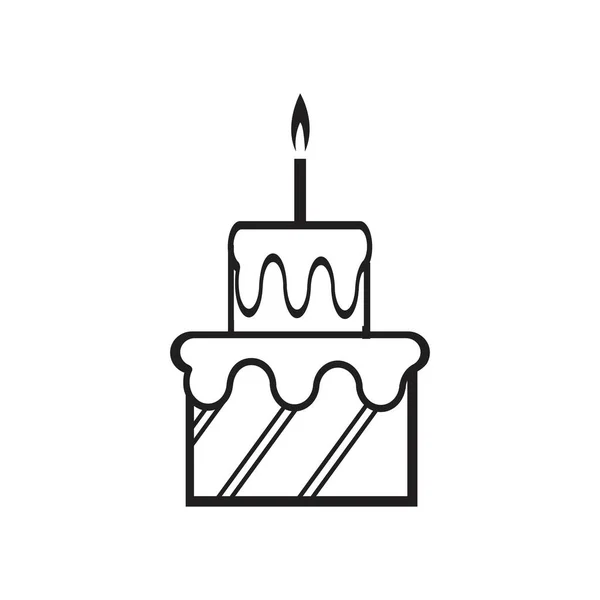 Шаблон Векторного Дизайна Торта День Рождения — стоковый вектор