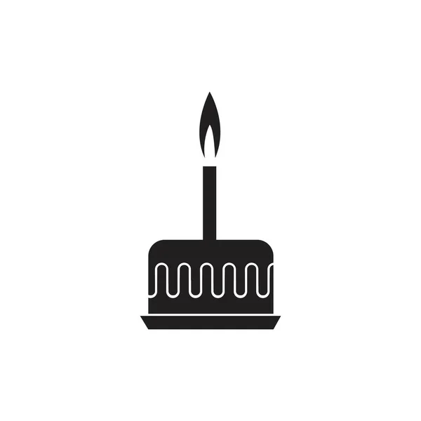 День Народження Торт Іконка Векторний Дизайн Шаблон — стоковий вектор