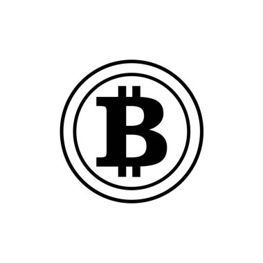 Bitcoin simgesi vektör çizimi